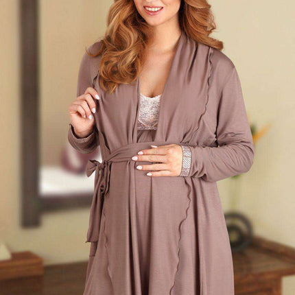 Midnight Elegance Puff Sleeve Peignoir - Très Elite