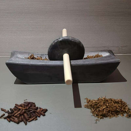 Mini Lapis Lazuli Spice Grinder - Handcrafted Manual Herb & Pepper Crusher for Gourmet Cooking..