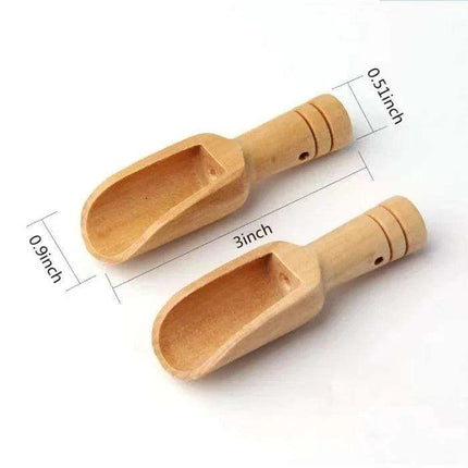 Mini Wooden Spoons Set - Essential Compact Utensils for Diverse Culinary Tasks