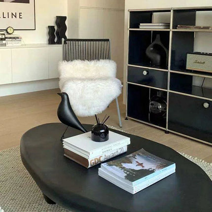 Minimalist Japanese-Inspired Oval Coffee Table- Très Elite- Très Elite