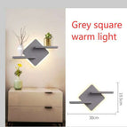 Grey square warm light