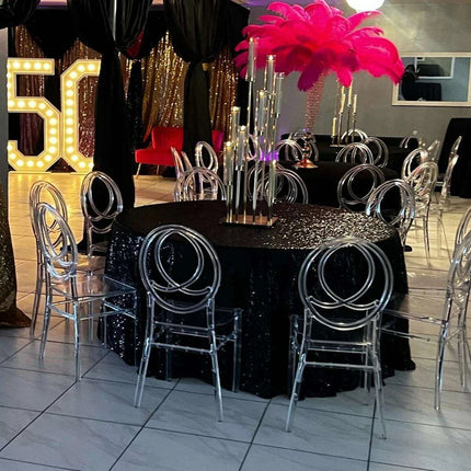 Modern 32-Piece Clear Acrylic Stacking Stools for Events - Très Elite