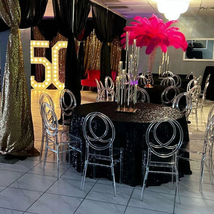 Modern 32-Piece Clear Acrylic Stacking Stools for Events - Très Elite