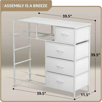 Modern 9-Drawer Dresser with Steel Frame and Wood Top - Stylish Storage Solution - Très Elite