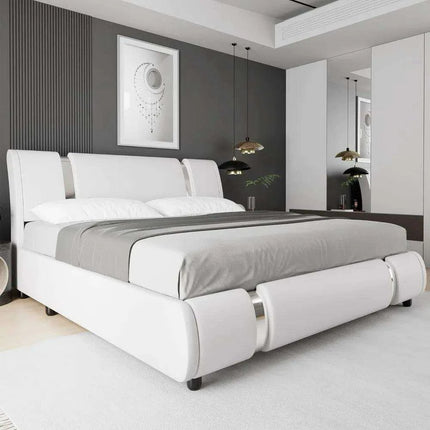 Modern Adjustable Curved Headboard Stainless Steel Bed Frame- Très Elite- Très Elite