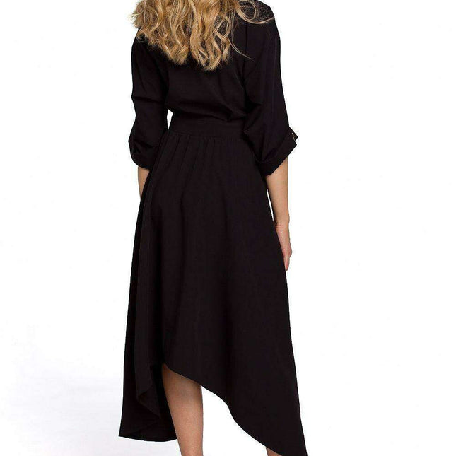 Modern Asymmetrical Envelope Daydress for Urban Elegance