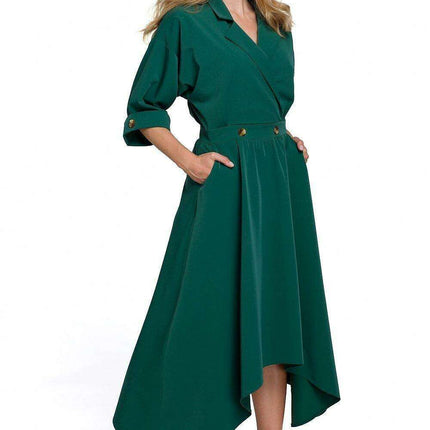 Modern Asymmetrical Envelope Daydress for Urban Elegance - Très Elite