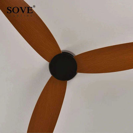 Modern Black and White Remote-Controlled Low Profile Ceiling Fan - 30W DC Motor - No Light - Sleek Design - 220V - Très Elite