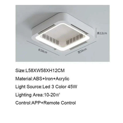 Modern Bladeless LED Ceiling Fan Light - Redefine Comfort and Style in Your Home - Très Elite
