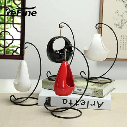 Modern Ceramic Hanging Planters for Small Plants - Très Elite