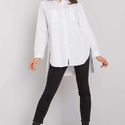 Modern Classic Extended Cut Cotton Shirt in Crisp White - Très Elite