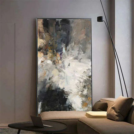 Modern Elegance: Black and White Abstract Canvas Art Collection for Your Bedroom - Très Elite