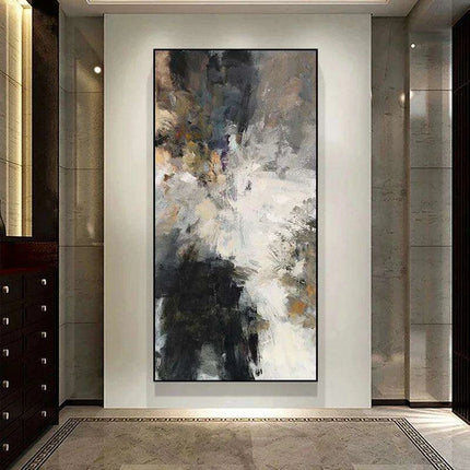 Modern Elegance: Black and White Abstract Canvas Art Collection for Your Bedroom - Très Elite