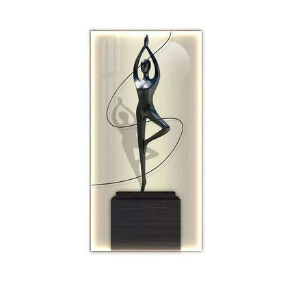 Modern LED Abstract Figure Wall Decor - Stylish Illuminated Art for Contemporary Spaces..