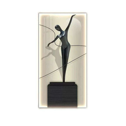 Modern LED Abstract Figure Wall Decor - Stylish Illuminated Art for Contemporary Spaces..