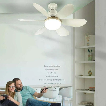 Modern LED Ceiling Fan with Remote Control and Adjustable Lighting for Contemporary Spaces - Très Elite