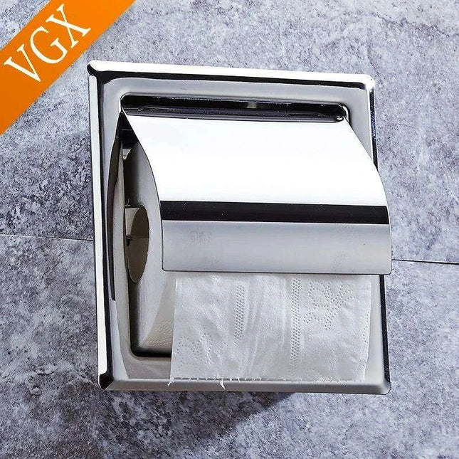 Modern Matte Black Wall-Mounted Toilet Paper Holder for Chic Bathrooms