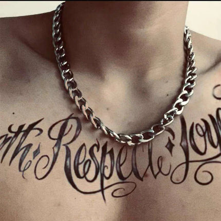 Modern Men's Stainless Steel Figaro Chain Necklace - Stylish Accessory for Any Event - Très Elite