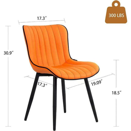 Modern Orange Upholstered Dining Chairs Set: Transform Your Dining Experience - Très Elite