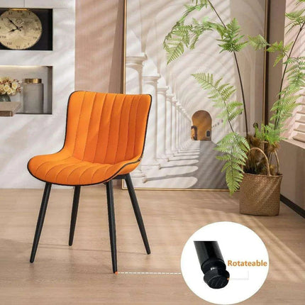 Modern Orange Upholstered Dining Chairs Set: Transform Your Dining Experience - Très Elite