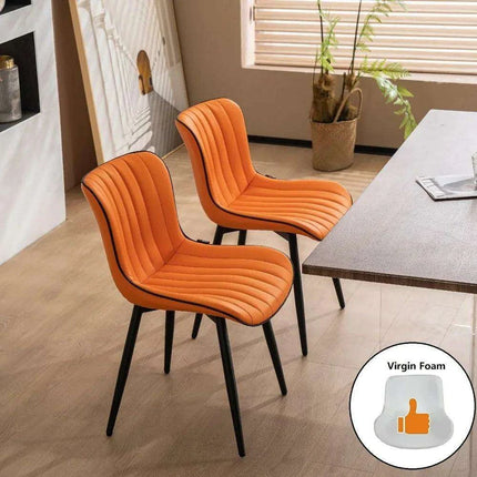 Modern Orange Upholstered Dining Chairs Set: Transform Your Dining Experience - Très Elite