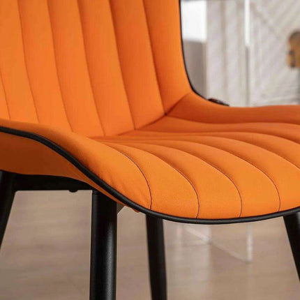 Modern Orange Upholstered Dining Chairs Set: Transform Your Dining Experience - Très Elite
