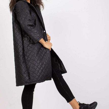 Modern Quilted Winter Jacket with Snap Fasteners - Très Elite