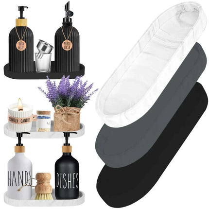 Modern Silicone Organizer Tray for Bathroom and Vanity Essentials - Très Elite