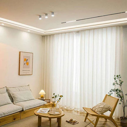 Modern Simple Pure White Hollowout Lace Curtains (1 panel)..