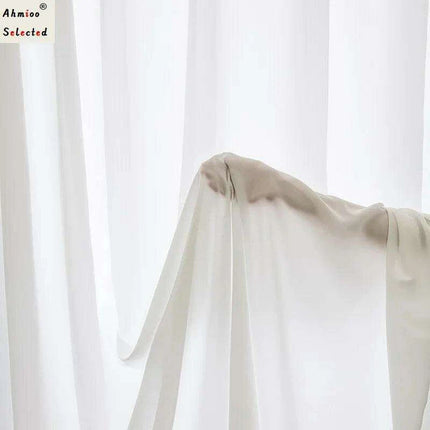 Modern Solid White Sheer Curtains..