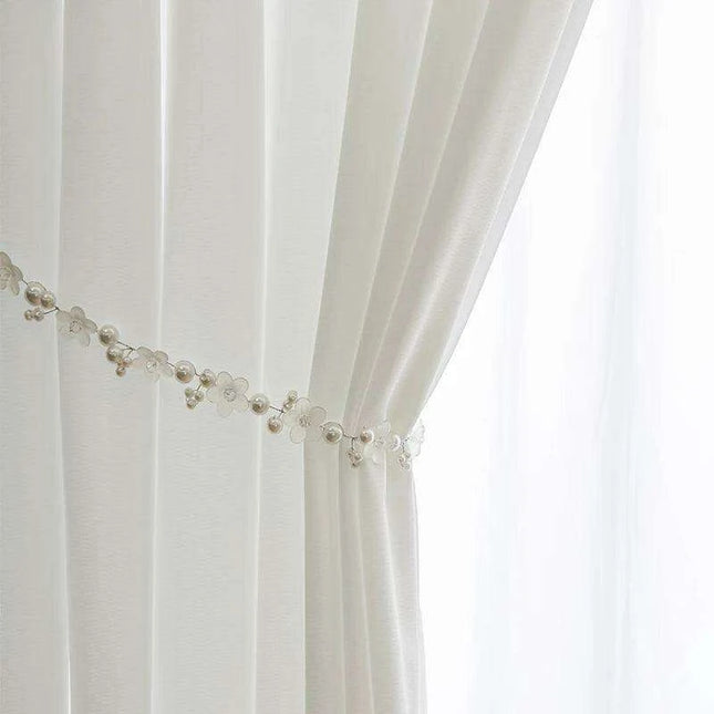 Modern Solid White Sheer Curtains