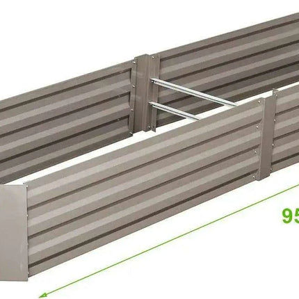 Modern Wave-Design Steel Raised Garden Bed for Outdoor Planting..