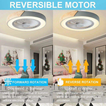 Modern Wooden Ceiling Fan with Remote Control & Adjustable LED Lighting - Très Elite