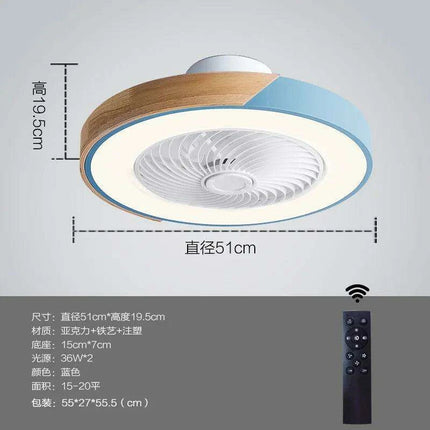 Modern Wooden Ceiling Fan with Remote Control & Adjustable LED Lighting - Très Elite