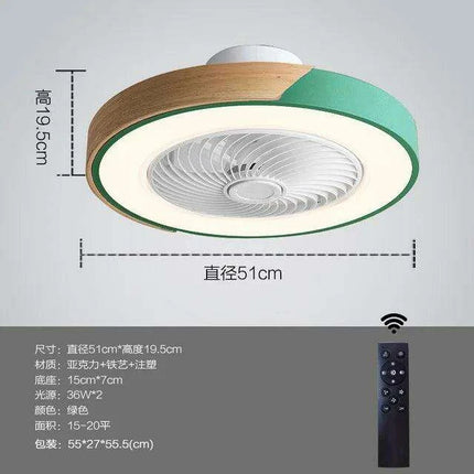 Modern Wooden Ceiling Fan with Remote Control & Adjustable LED Lighting - Très Elite