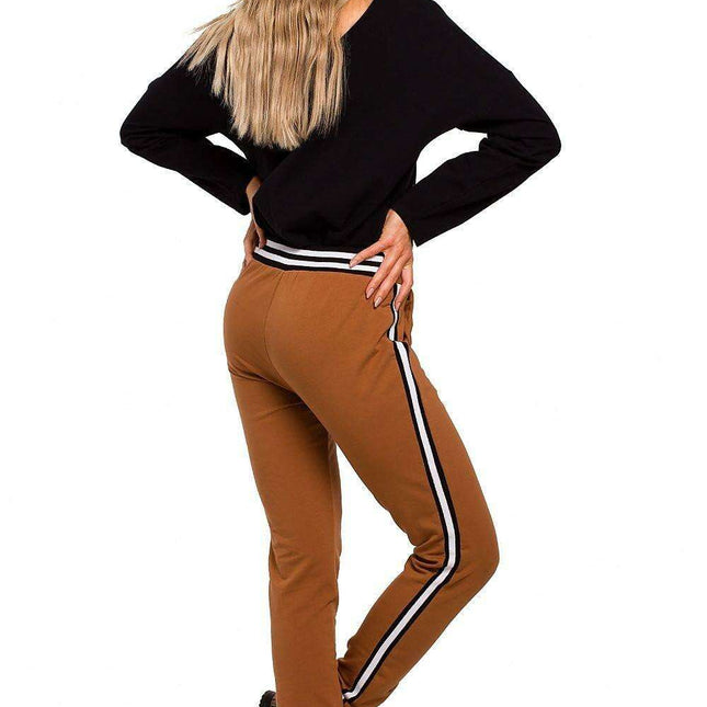 Moe Women's Stylish Jogger Pants with Trendy Ribbed Cuffs