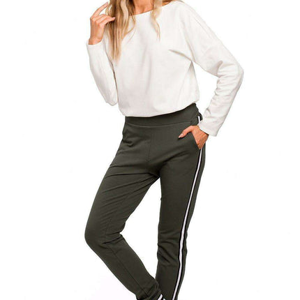 Moe Women's Stylish Jogger Pants with Trendy Ribbed Cuffs