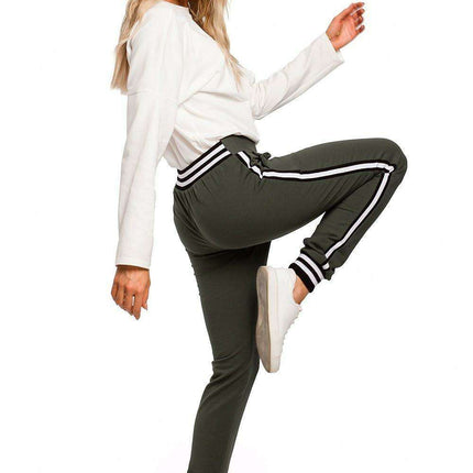 Moe Women's Stylish Jogger Pants with Trendy Ribbed Cuffs - Très Elite
