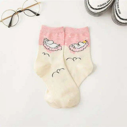 Moomin Chic Cotton Sock Slippers for Trendy Women