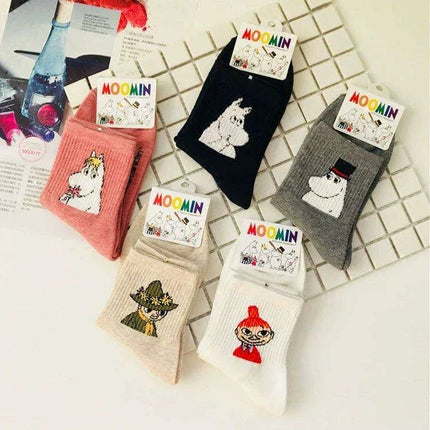 Moomin Chic Cotton Sock Slippers for Trendy Women