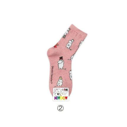Moomin Chic Cotton Sock Slippers for Trendy Women