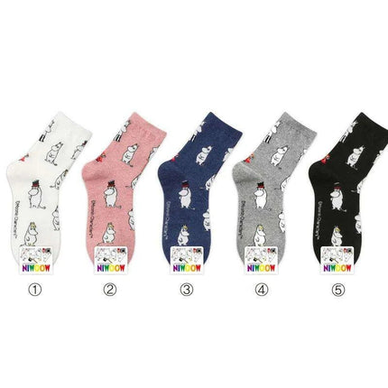 Moomin Chic Cotton Sock Slippers for Trendy Women
