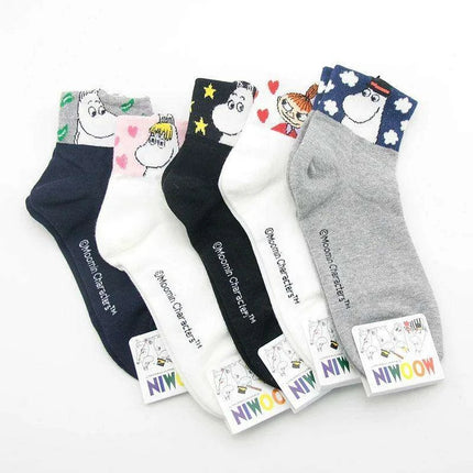 Moomin Chic Cotton Sock Slippers for Trendy Women