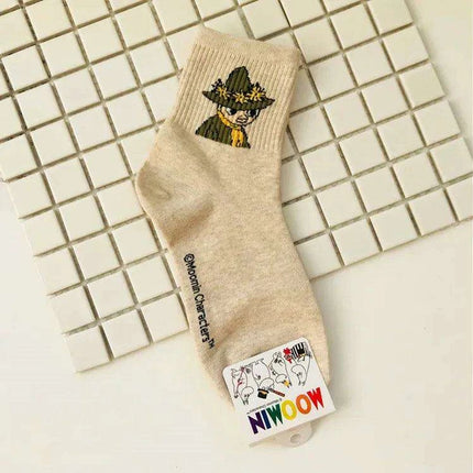 Moomin Chic Cotton Sock Slippers for Trendy Women