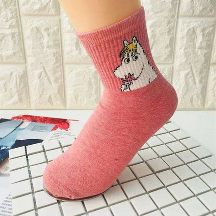 Moomin Chic Cotton Sock Slippers for Trendy Women