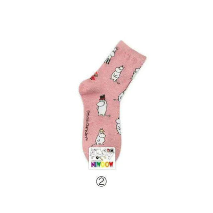 Moomin Chic Cotton Sock Slippers for Trendy Women