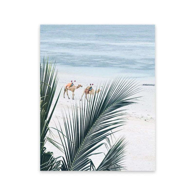 Moroccan Coastal Serenity Canvas Art - Enrich Your Space with Bohemian Charm