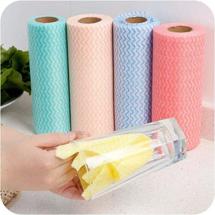 Multi-Color Disposable Cleaning Cloths Pack: 50 Count for Home Use - Très Elite