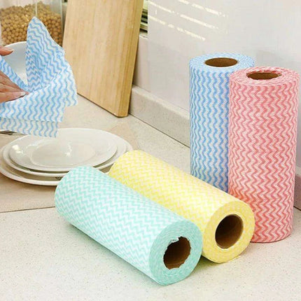 Multi-Color Disposable Cleaning Cloths Pack: 50 Count for Home Use - Très Elite