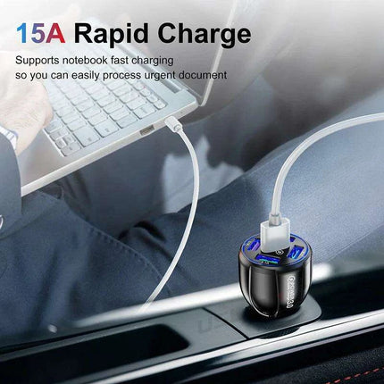 Multi-Device Quick Charge USB Car Charger for iPhone 12 and All Smartphones - Your Ideal Travel Companion - Très Elite